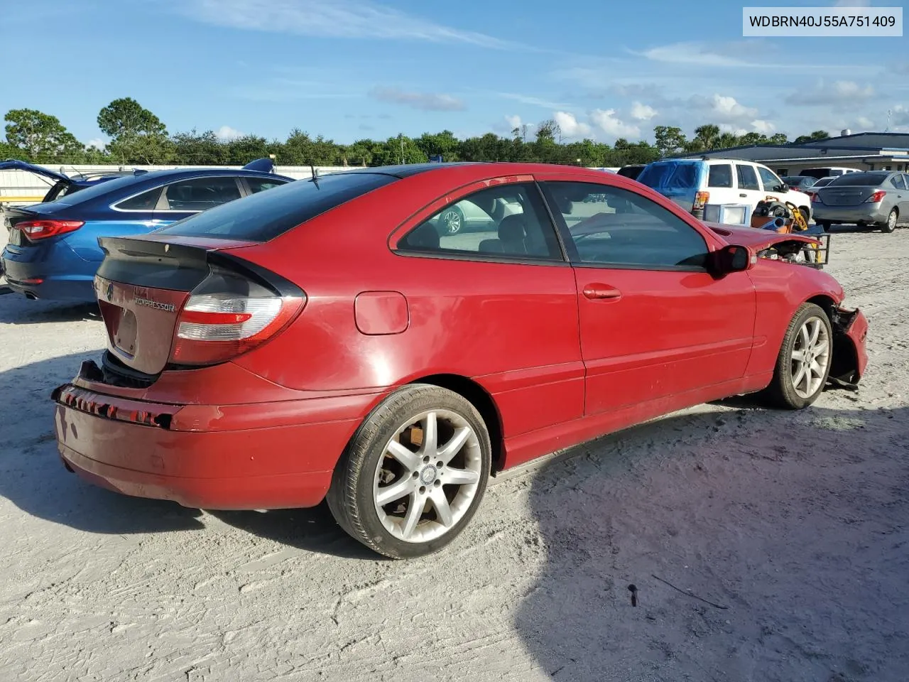 2005 Mercedes-Benz C 230K Sport Coupe VIN: WDBRN40J55A751409 Lot: 72197074