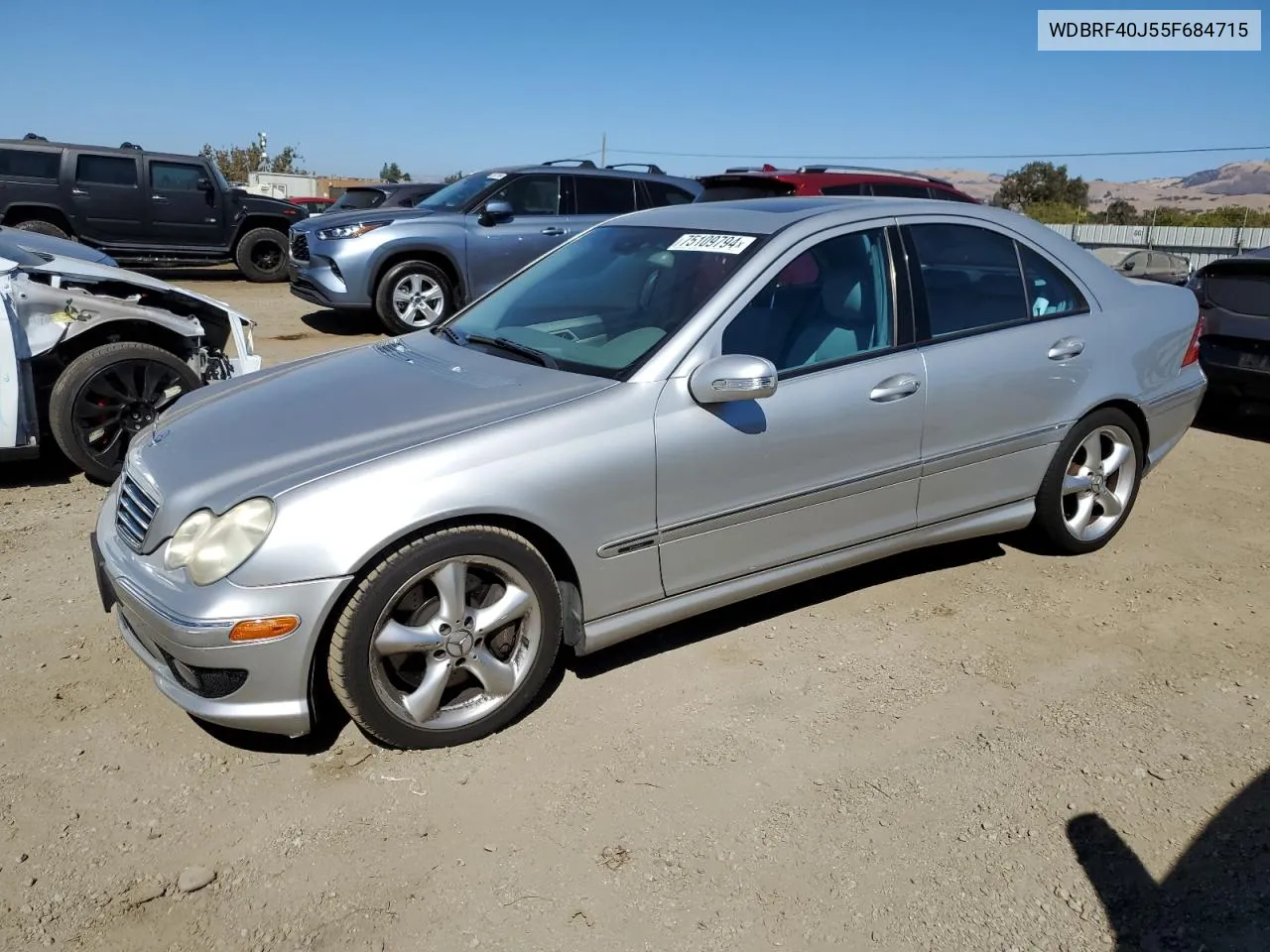 2005 Mercedes-Benz C 230K Sport Sedan VIN: WDBRF40J55F684715 Lot: 75109794