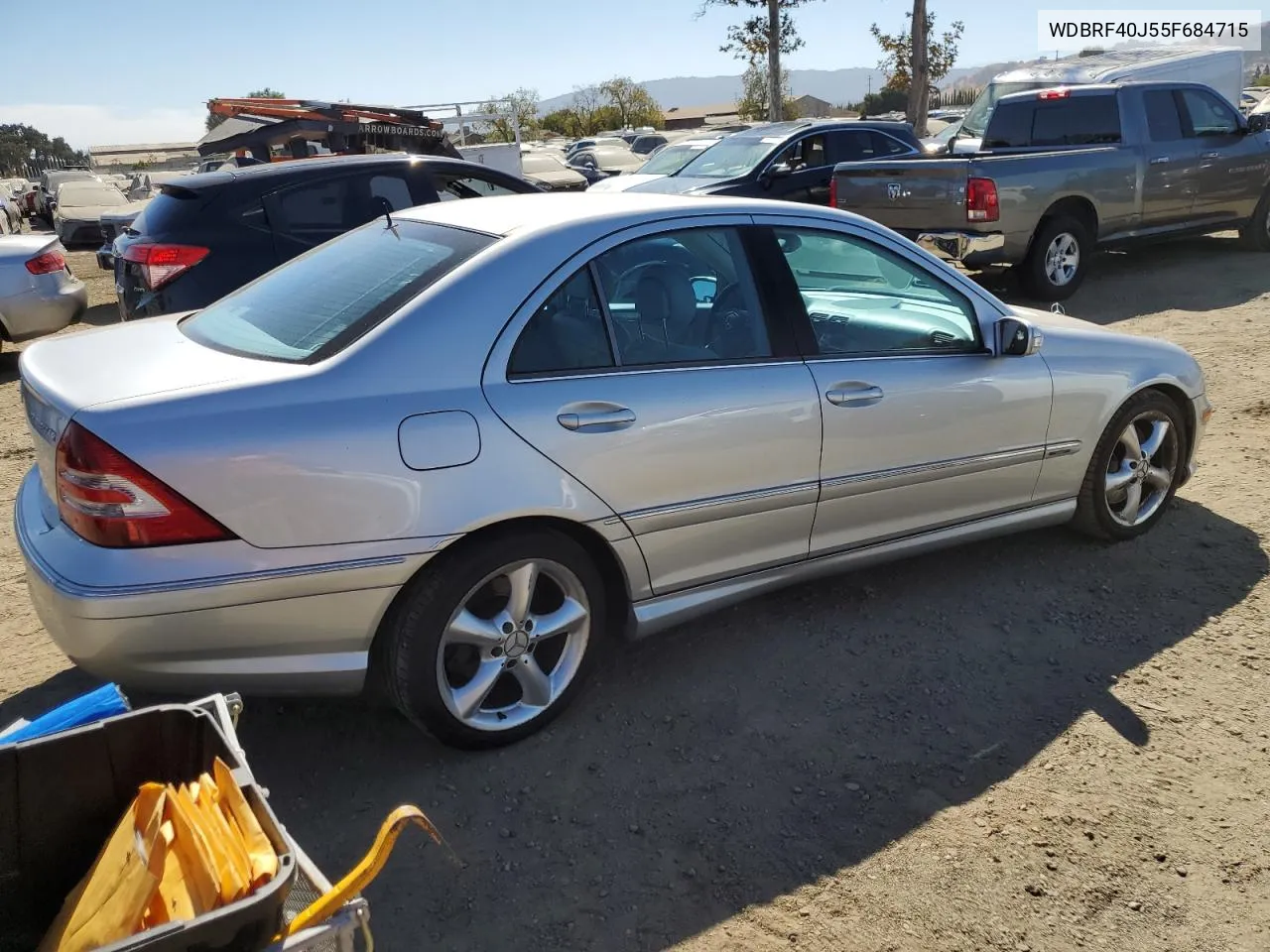 2005 Mercedes-Benz C 230K Sport Sedan VIN: WDBRF40J55F684715 Lot: 75109794