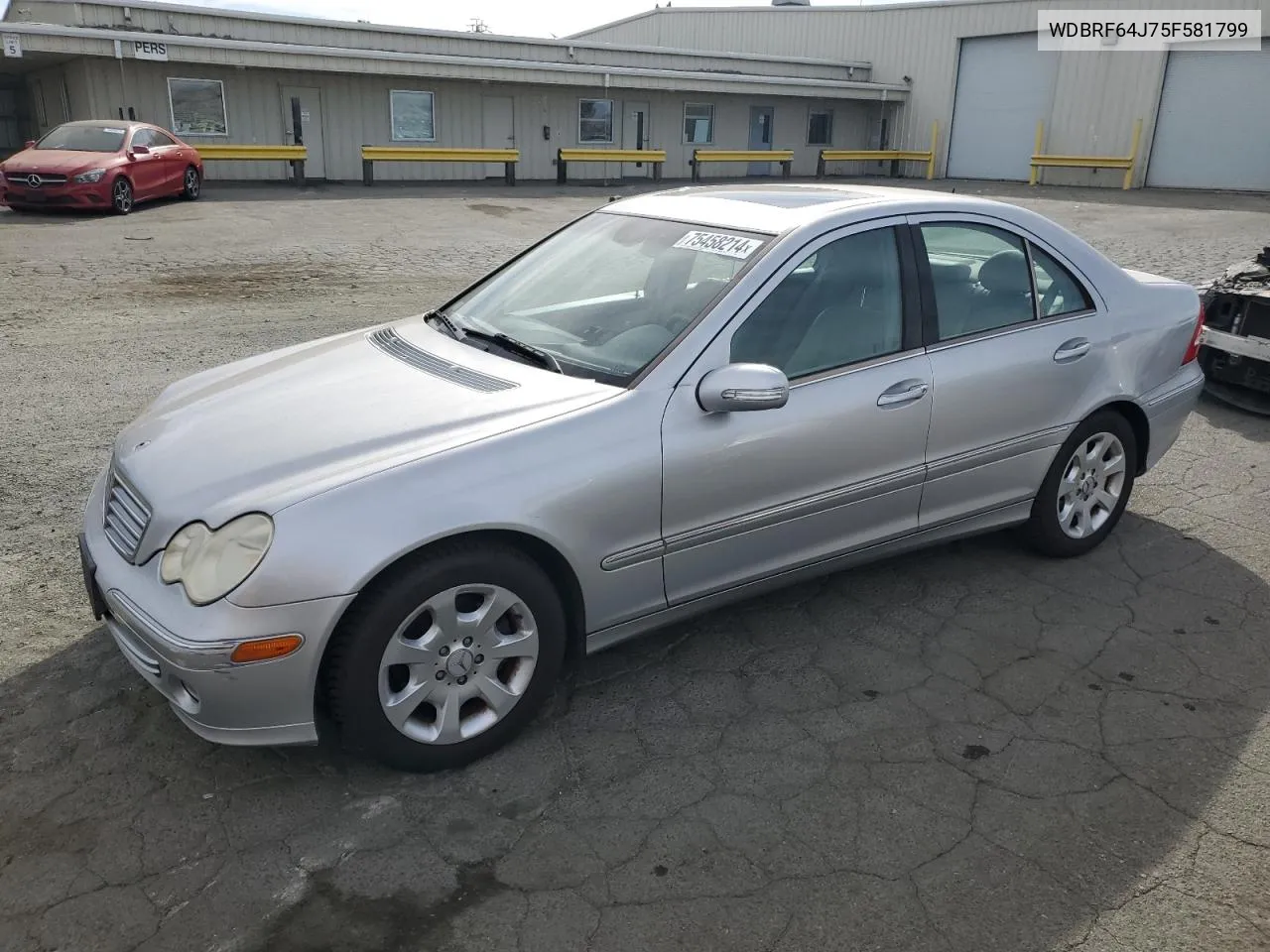 2005 Mercedes-Benz C 320 VIN: WDBRF64J75F581799 Lot: 75458214