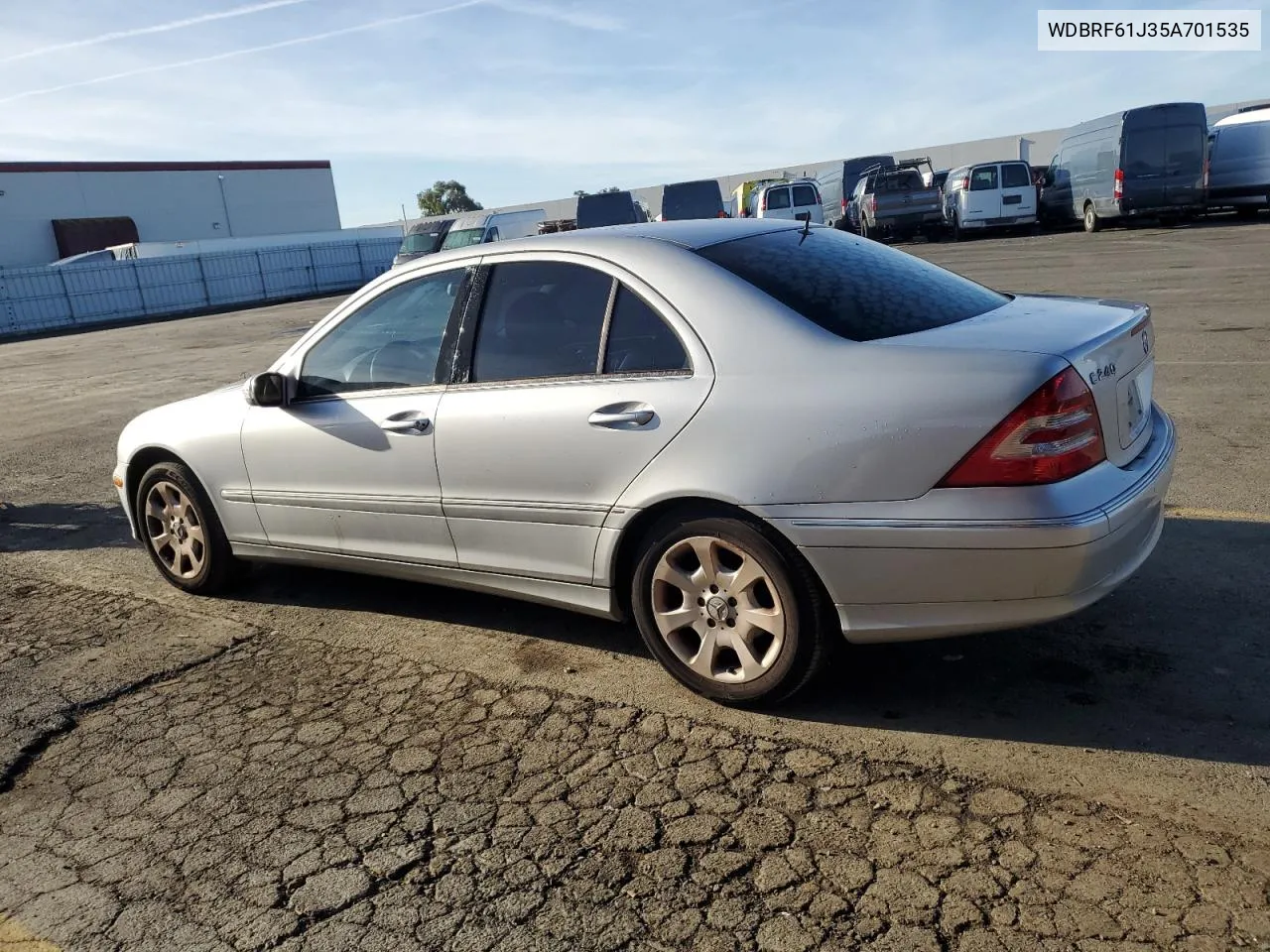 2005 Mercedes-Benz C 240 VIN: WDBRF61J35A701535 Lot: 79762884