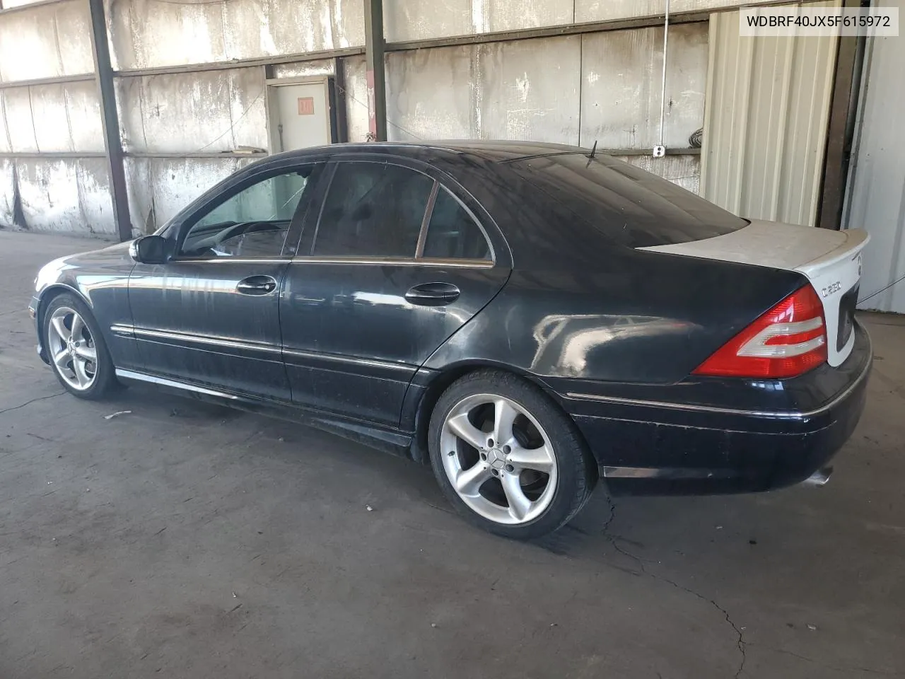 2005 Mercedes-Benz C 230K Sport Sedan VIN: WDBRF40JX5F615972 Lot: 80934884