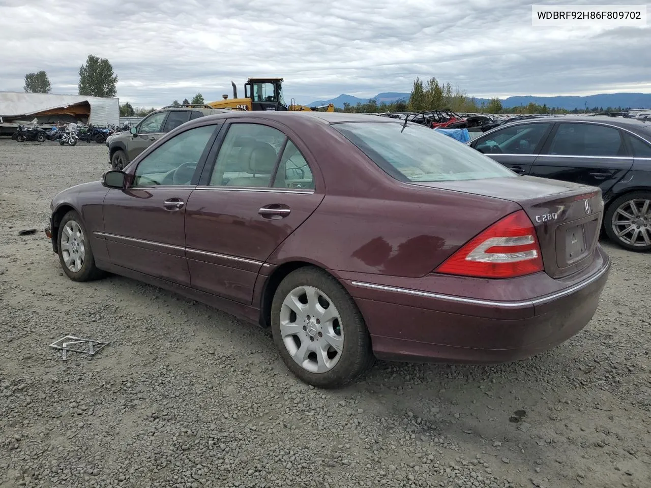 2006 Mercedes-Benz C 280 4Matic VIN: WDBRF92H86F809702 Lot: 72996304