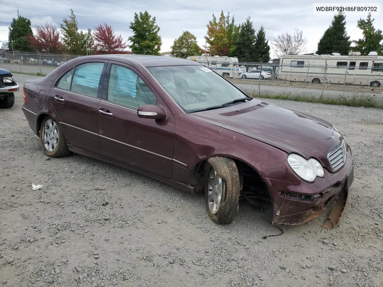 2006 Mercedes-Benz C 280 4Matic VIN: WDBRF92H86F809702 Lot: 72996304