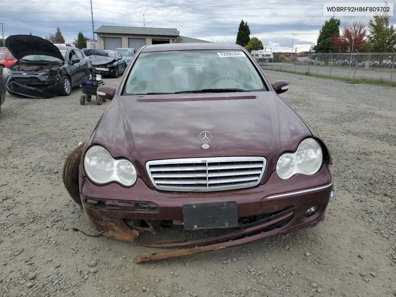 2006 Mercedes-Benz C 280 4Matic VIN: WDBRF92H86F809702 Lot: 72996304