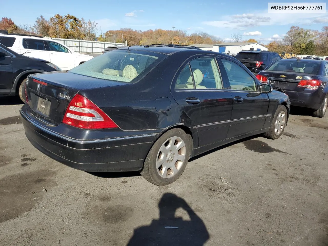 2006 Mercedes-Benz C 280 4Matic VIN: WDBRF92H56F777761 Lot: 76787884