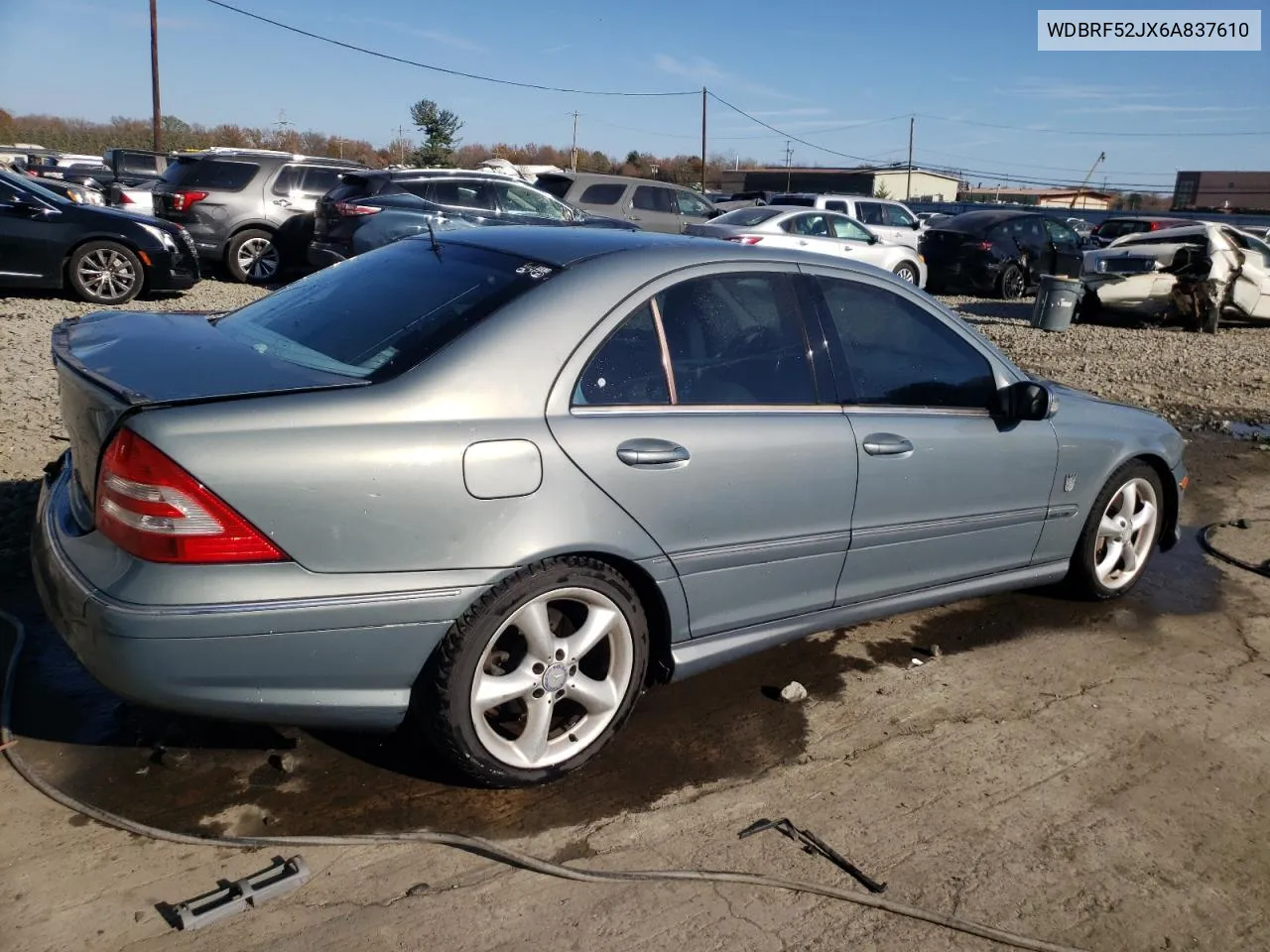 2006 Mercedes-Benz C 230 VIN: WDBRF52JX6A837610 Lot: 78634164