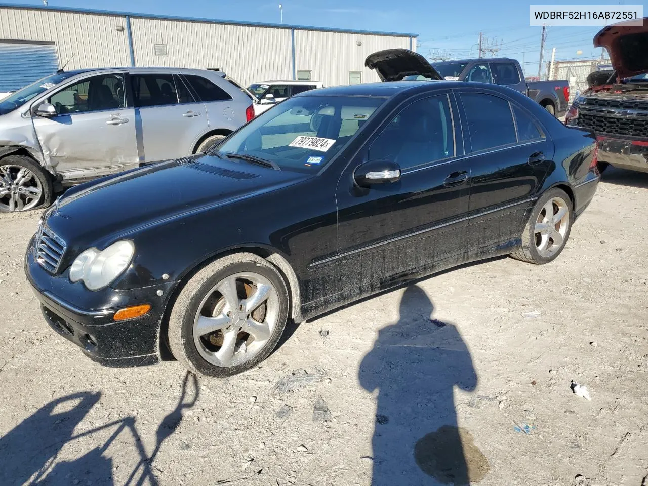 2006 Mercedes-Benz C 230 VIN: WDBRF52H16A872551 Lot: 79779824