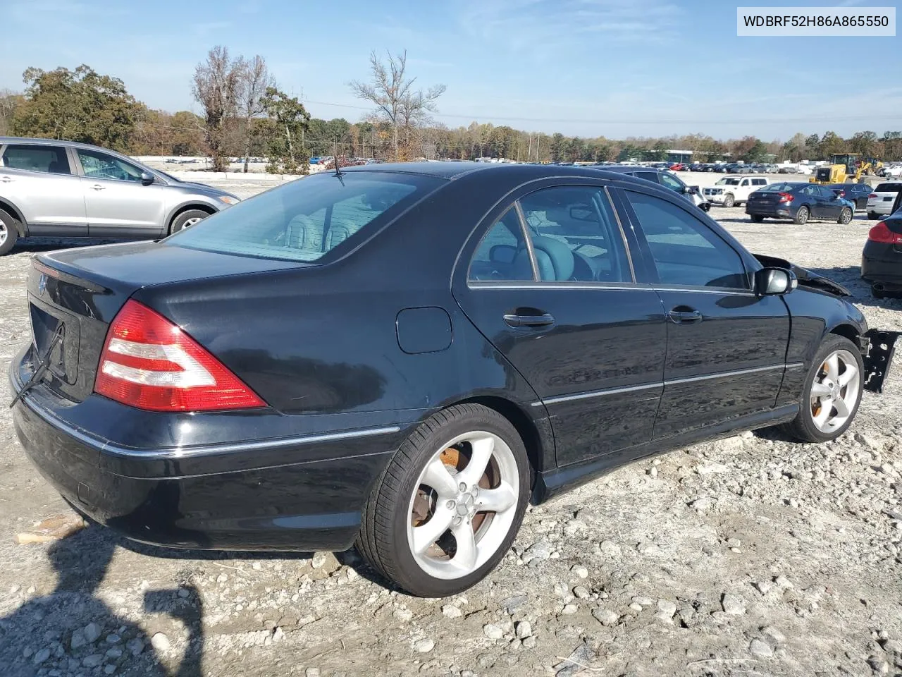 2006 Mercedes-Benz C 230 VIN: WDBRF52H86A865550 Lot: 80211574