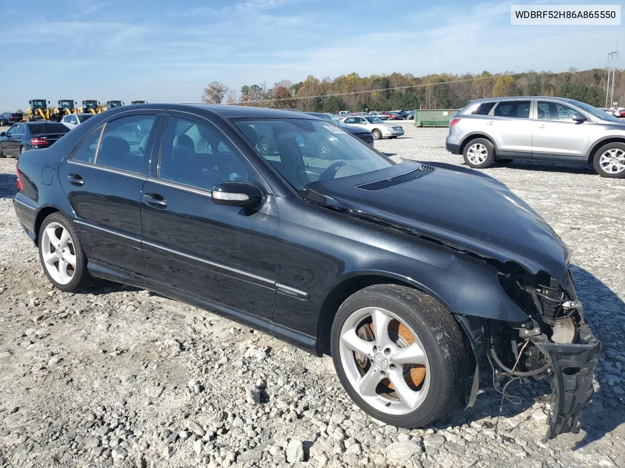 2006 Mercedes-Benz C 230 VIN: WDBRF52H86A865550 Lot: 80211574