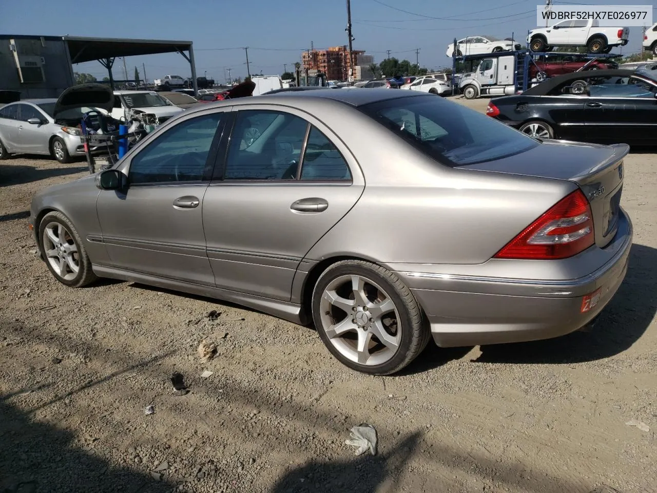 2007 Mercedes-Benz C 230 VIN: WDBRF52HX7E026977 Lot: 66920504