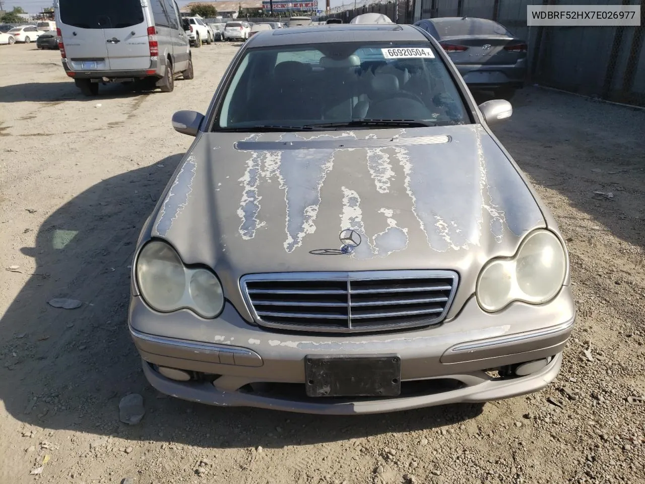 2007 Mercedes-Benz C 230 VIN: WDBRF52HX7E026977 Lot: 66920504