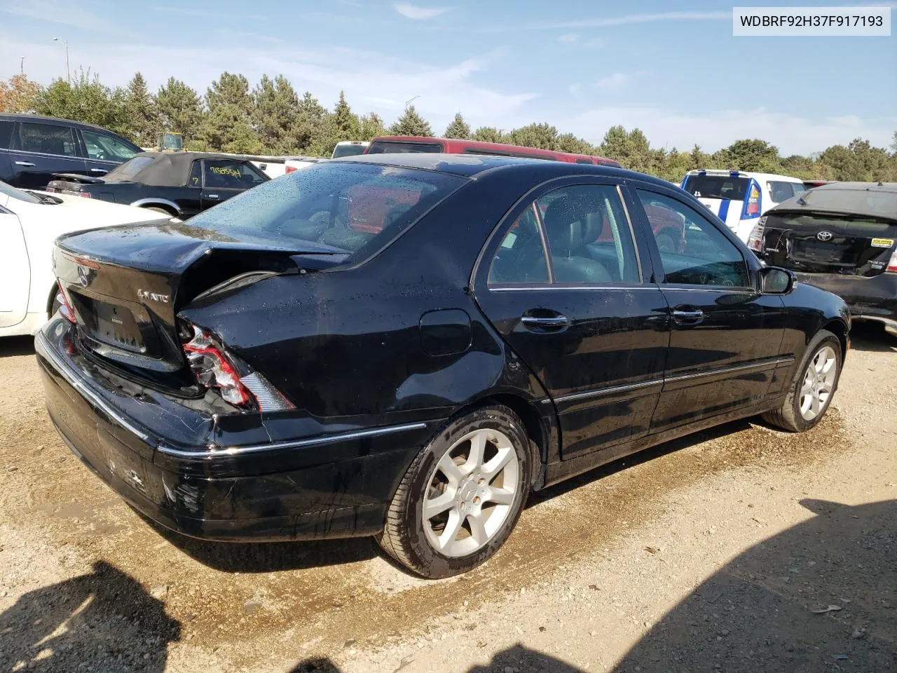 2007 Mercedes-Benz C 280 4Matic VIN: WDBRF92H37F917193 Lot: 71301514