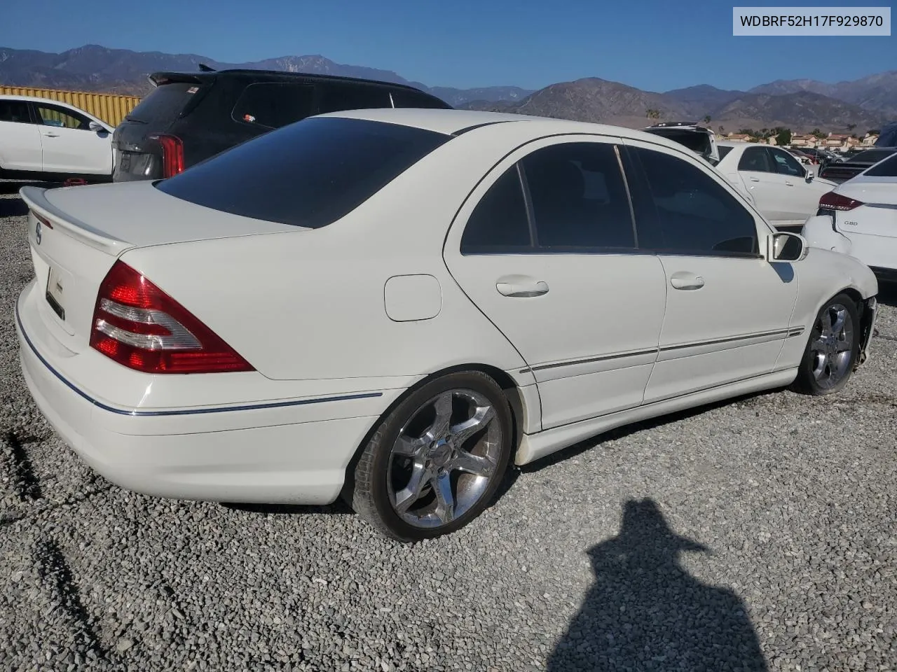 2007 Mercedes-Benz C 230 VIN: WDBRF52H17F929870 Lot: 75464174