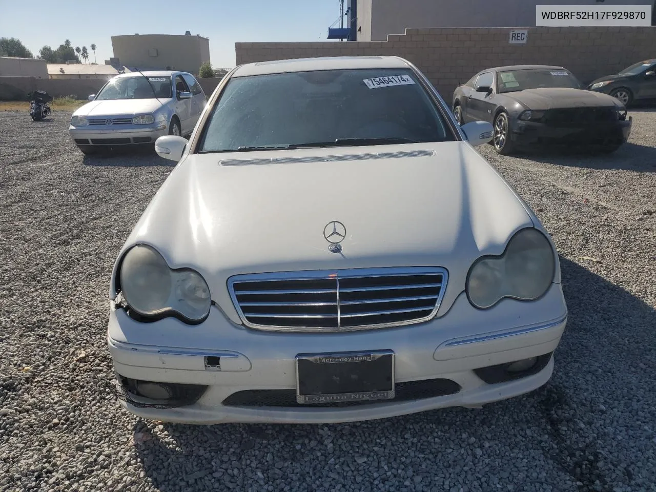 2007 Mercedes-Benz C 230 VIN: WDBRF52H17F929870 Lot: 75464174