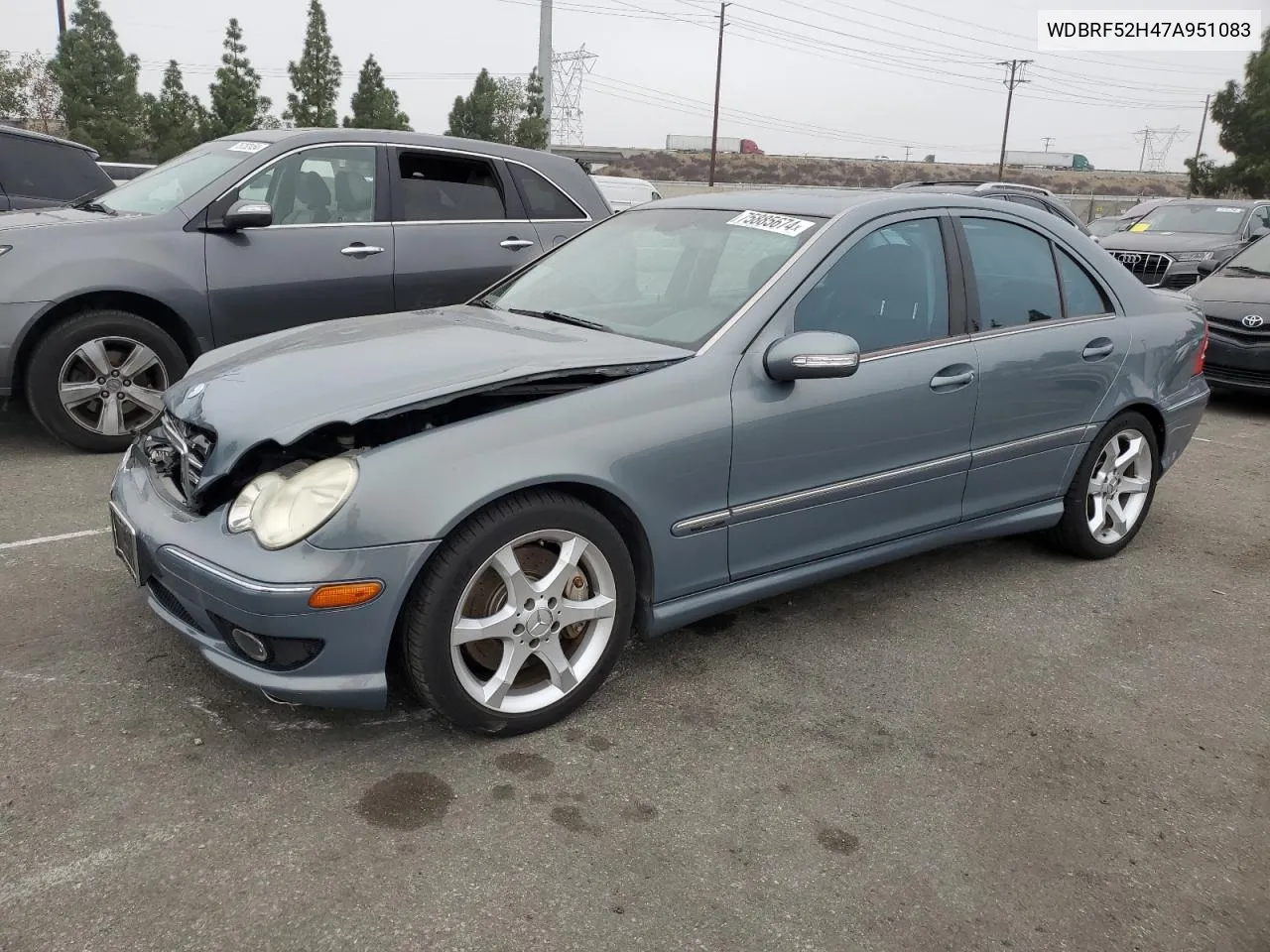 2007 Mercedes-Benz C 230 VIN: WDBRF52H47A951083 Lot: 75885674