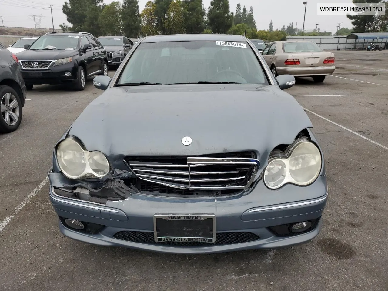 2007 Mercedes-Benz C 230 VIN: WDBRF52H47A951083 Lot: 75885674