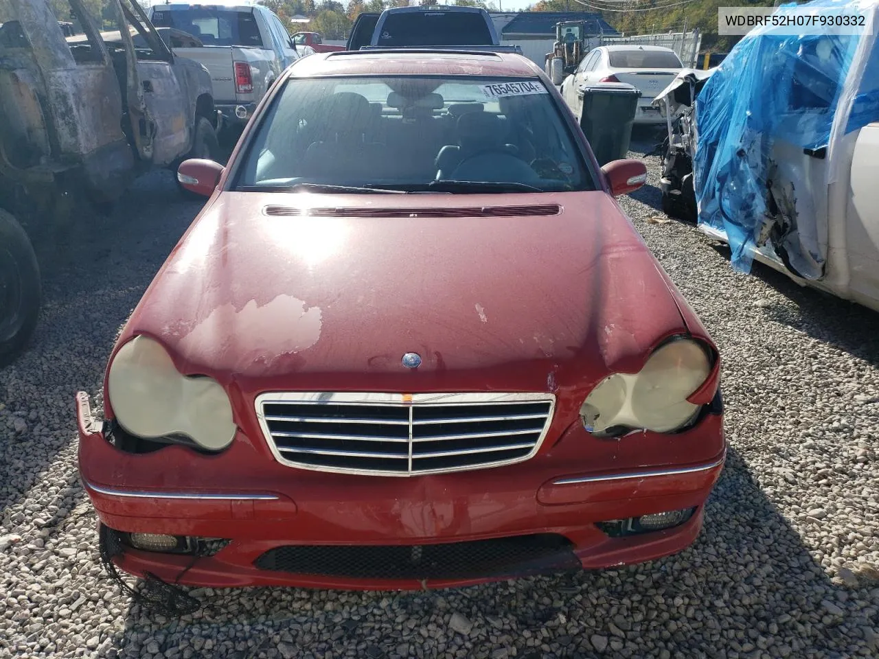 2007 Mercedes-Benz C 230 VIN: WDBRF52H07F930332 Lot: 76545704