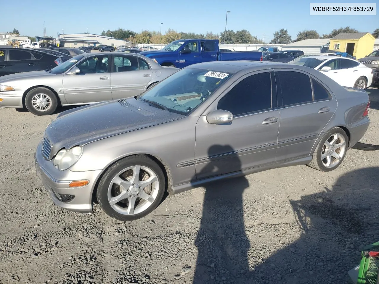 2007 Mercedes-Benz C 230 VIN: WDBRF52H37F853729 Lot: 76577534