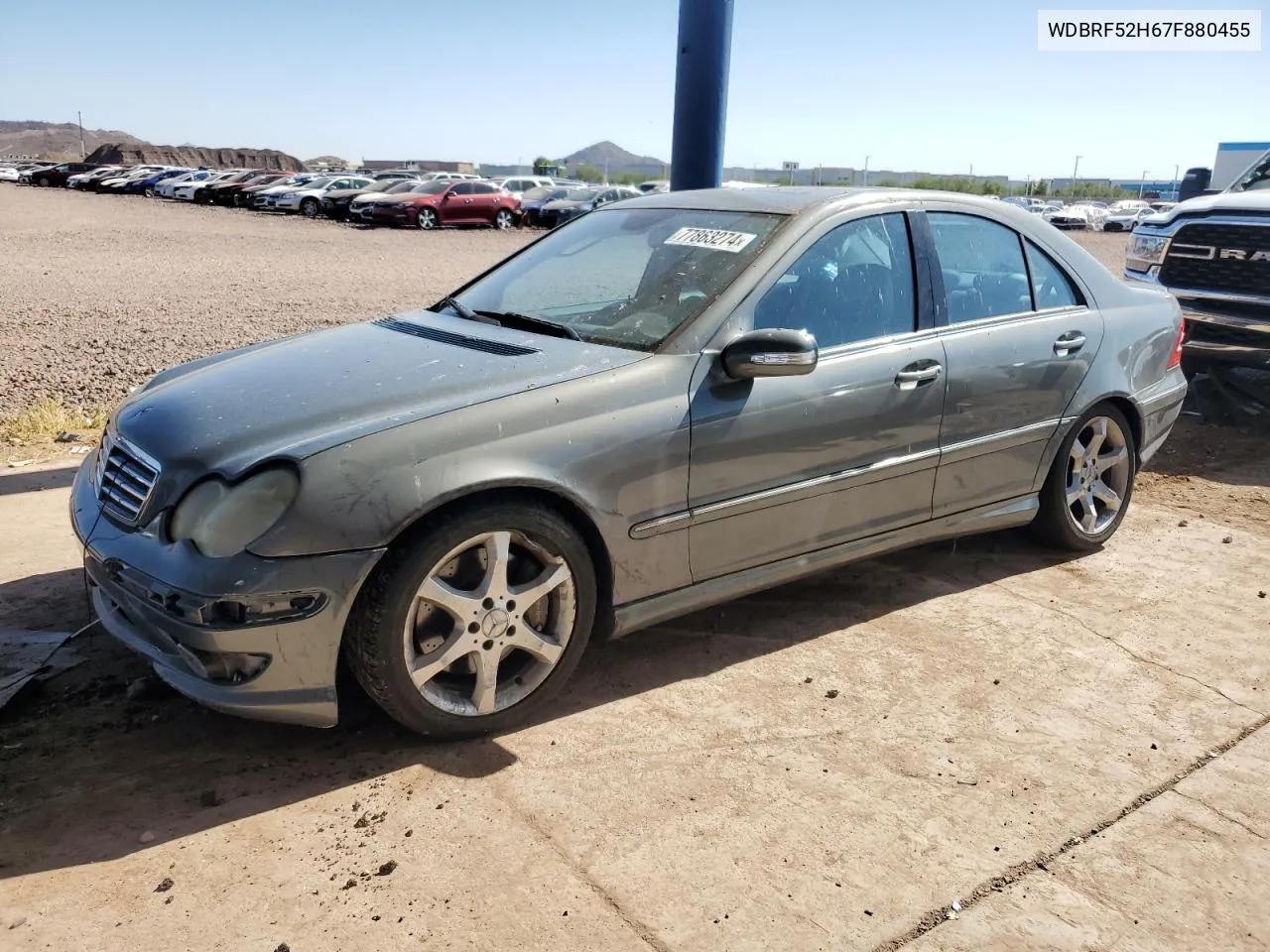 2007 Mercedes-Benz C 230 VIN: WDBRF52H67F880455 Lot: 77863274