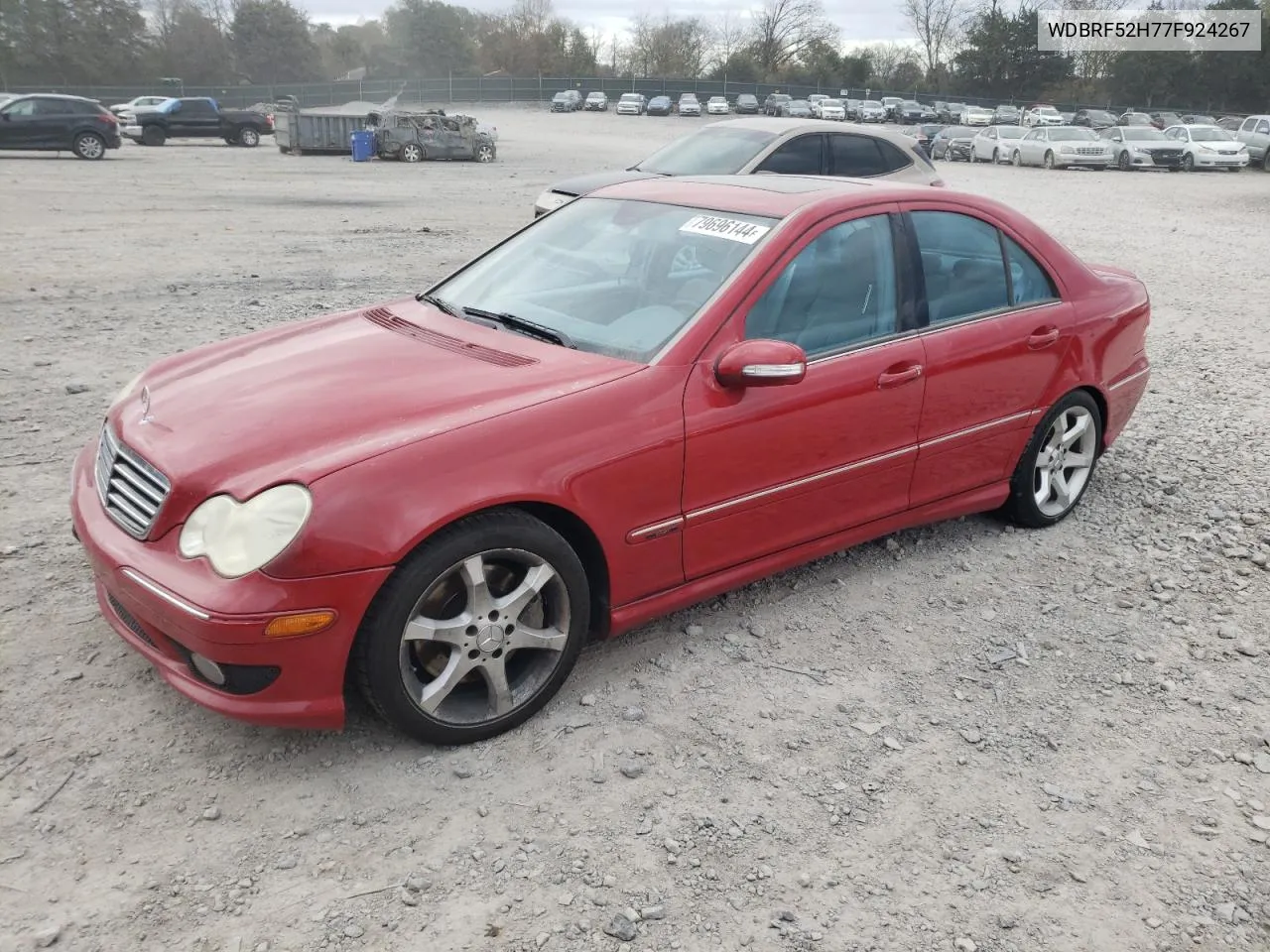 2007 Mercedes-Benz C 230 VIN: WDBRF52H77F924267 Lot: 79696144