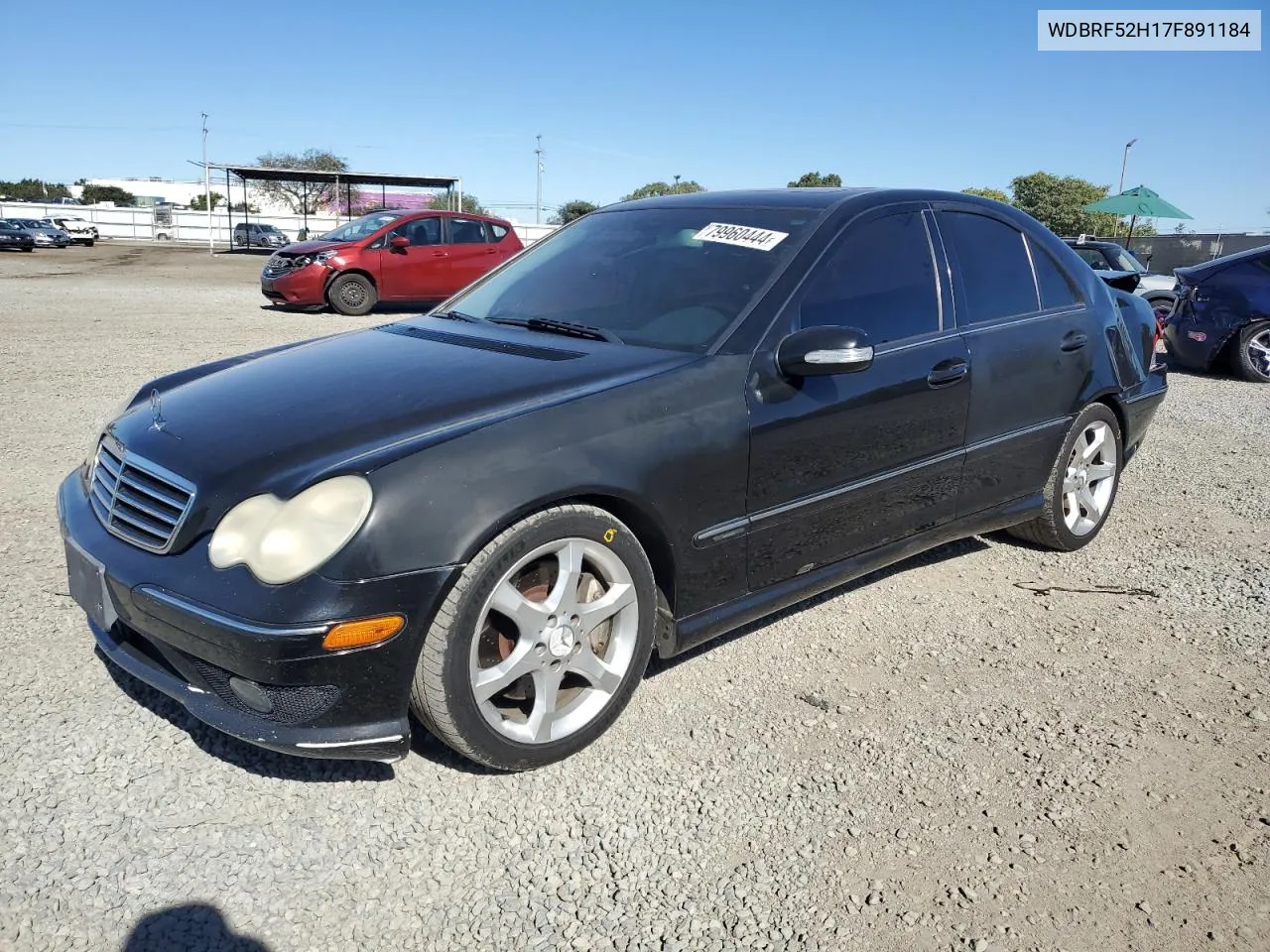 2007 Mercedes-Benz C 230 VIN: WDBRF52H17F891184 Lot: 79960444