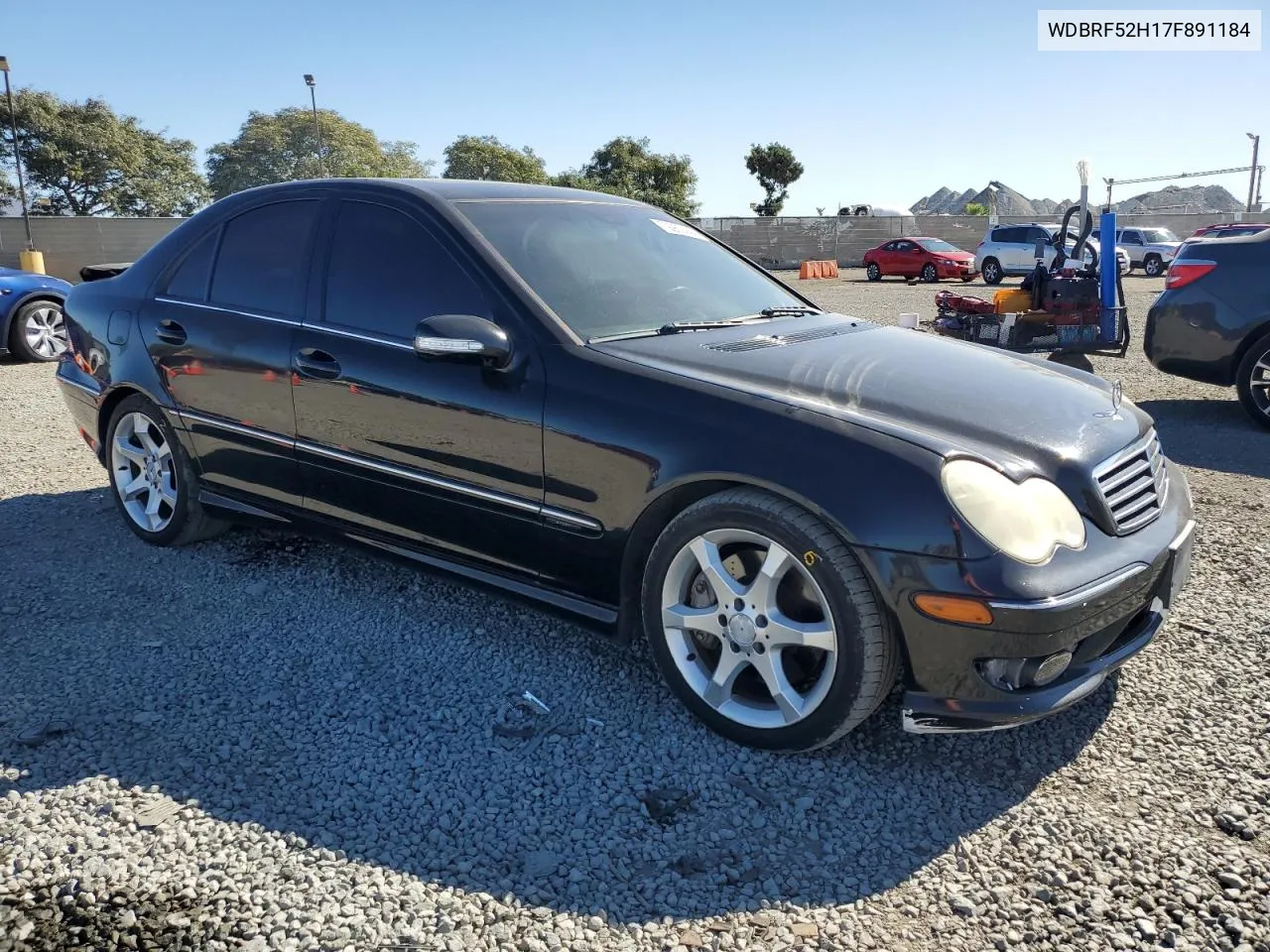 2007 Mercedes-Benz C 230 VIN: WDBRF52H17F891184 Lot: 79960444