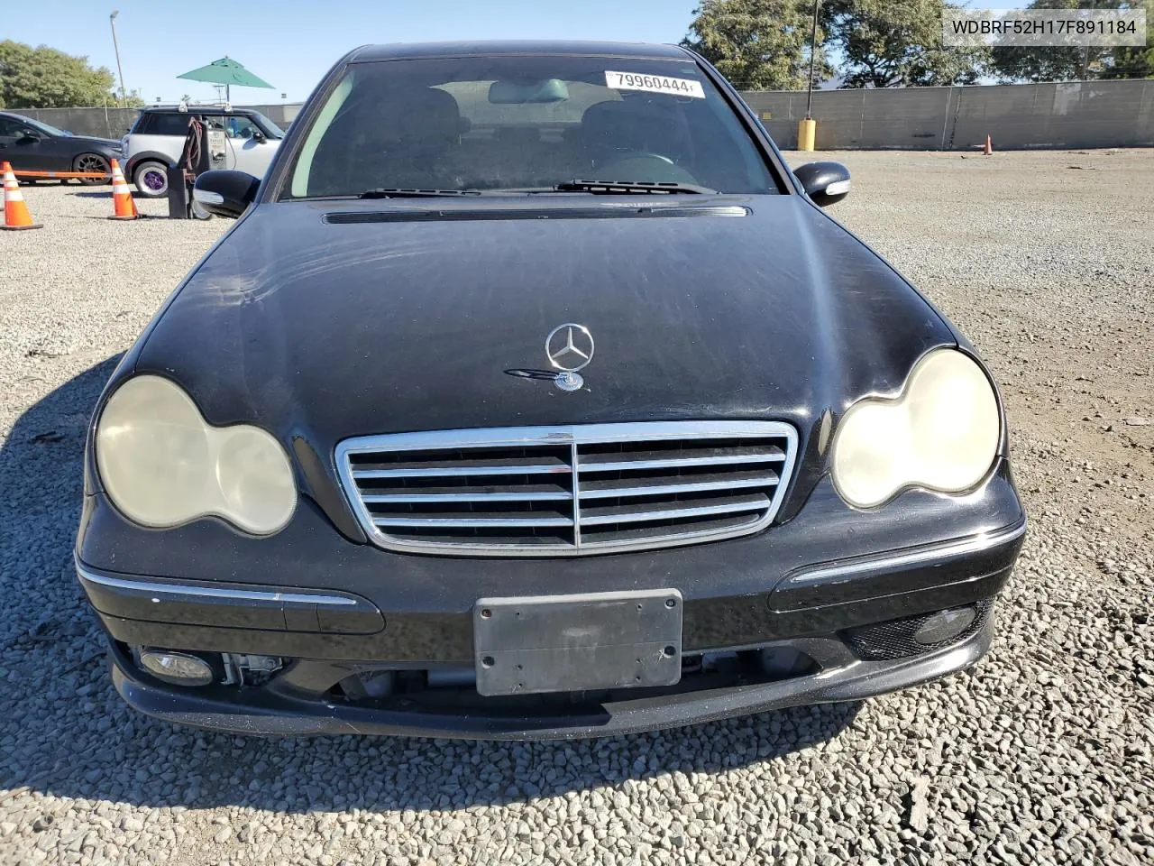 2007 Mercedes-Benz C 230 VIN: WDBRF52H17F891184 Lot: 79960444