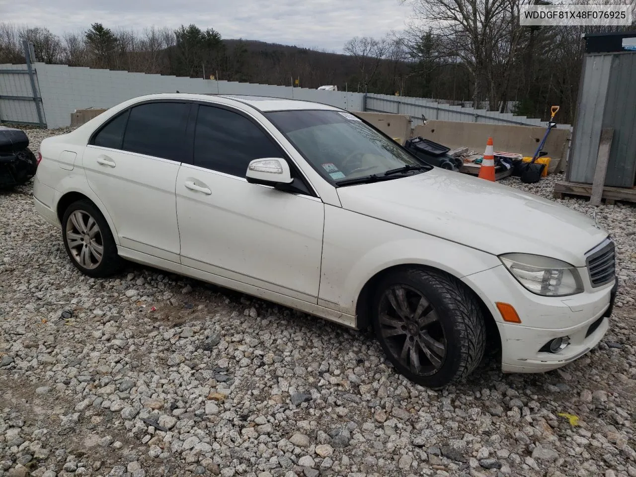 2008 Mercedes-Benz C 300 4Matic VIN: WDDGF81X48F076925 Lot: 48995844