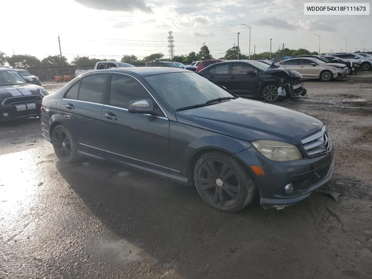 2008 Mercedes-Benz C 300 VIN: WDDGF54X18F111673 Lot: 73132354