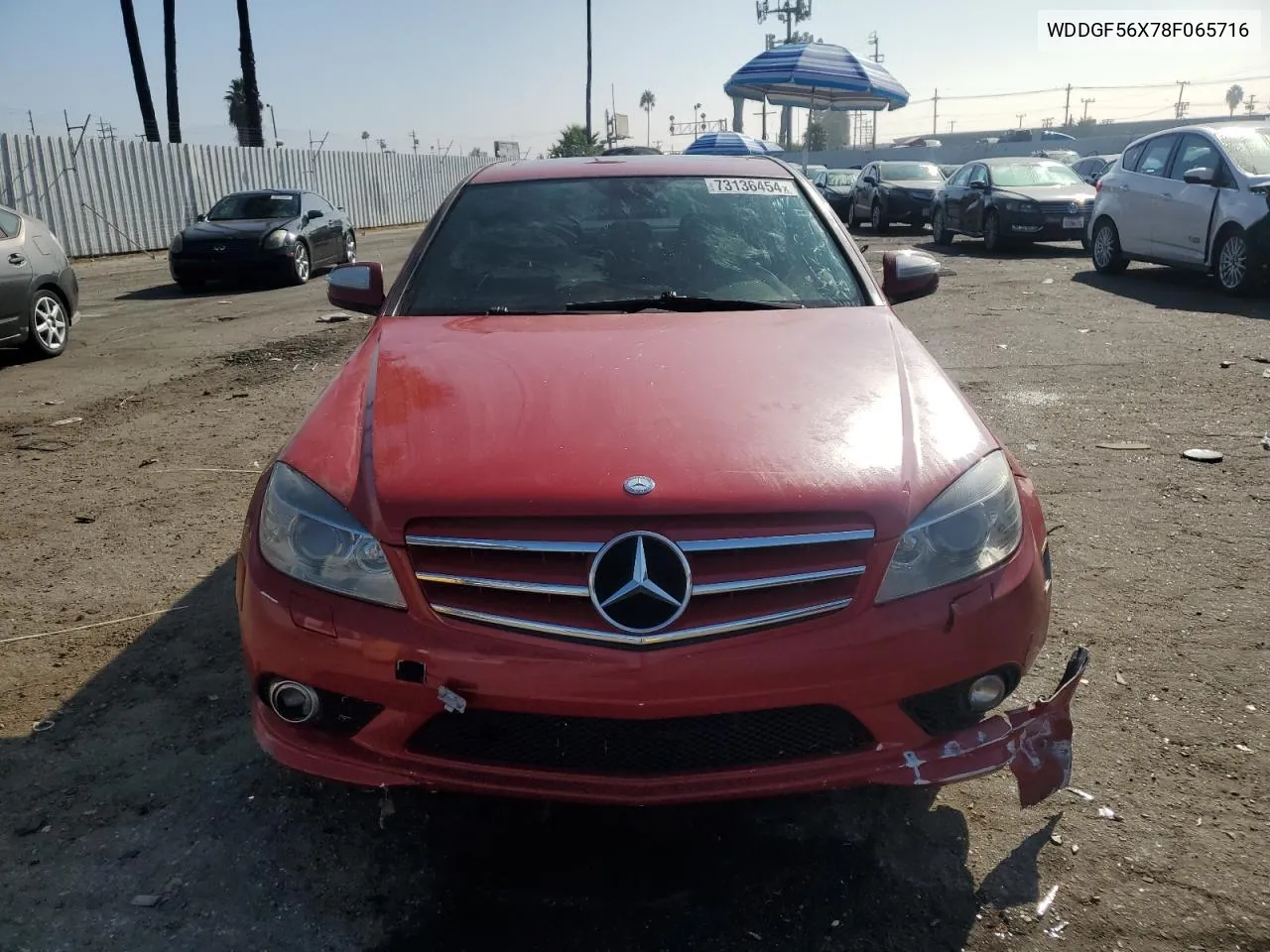 2008 Mercedes-Benz C 350 VIN: WDDGF56X78F065716 Lot: 73136454