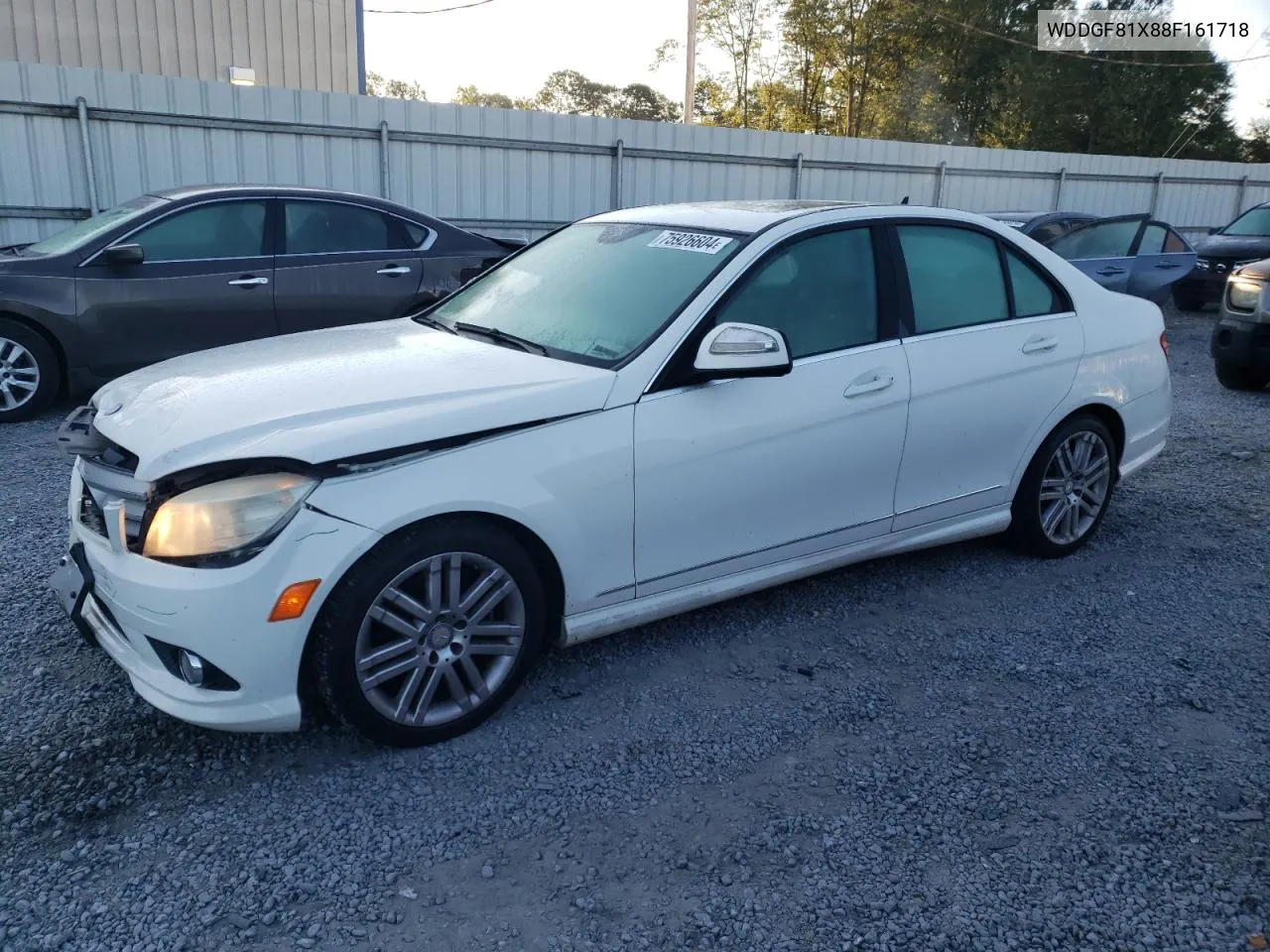 2008 Mercedes-Benz C 300 4Matic VIN: WDDGF81X88F161718 Lot: 75926604