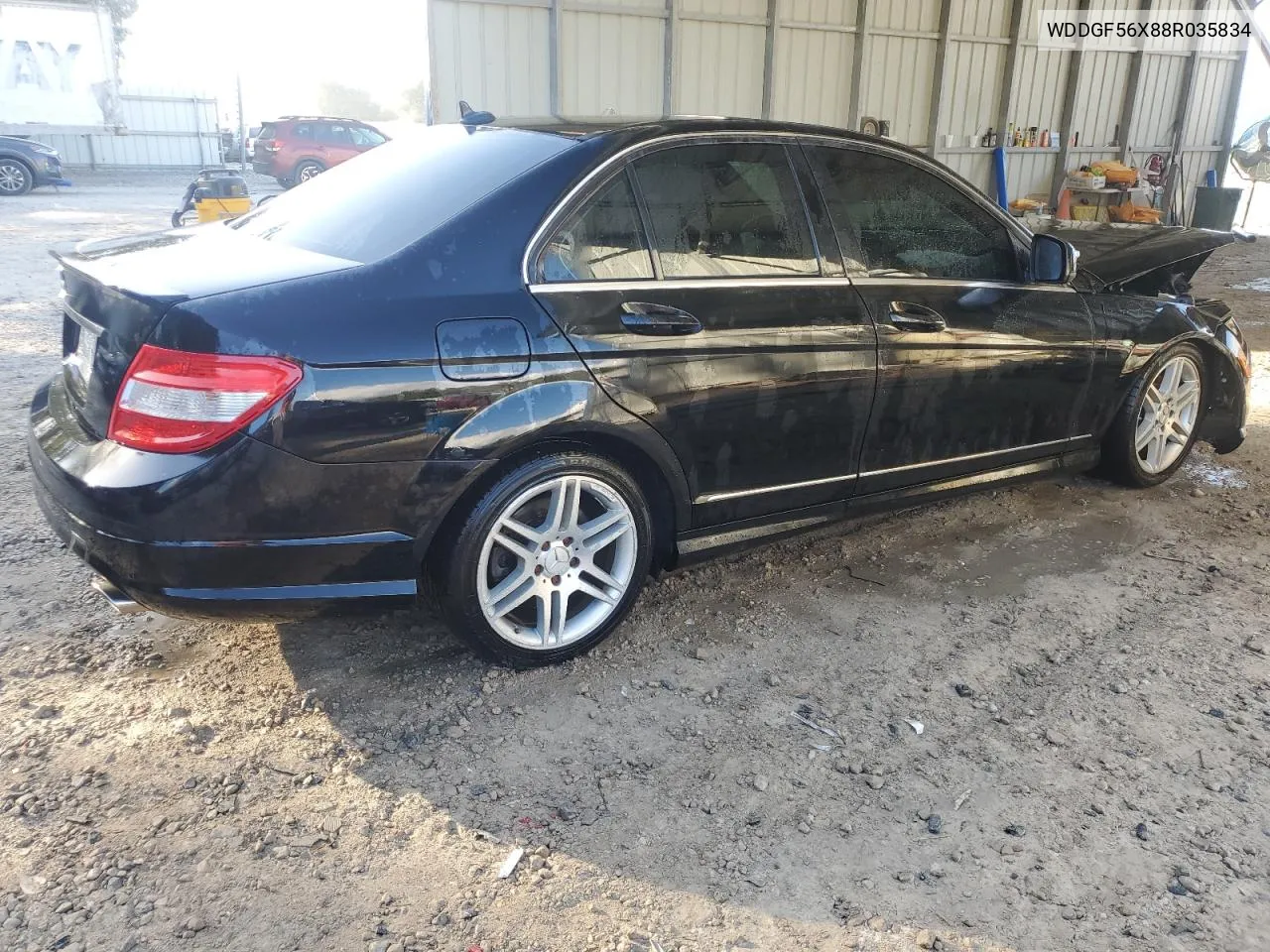 2008 Mercedes-Benz C 350 VIN: WDDGF56X88R035834 Lot: 77434024