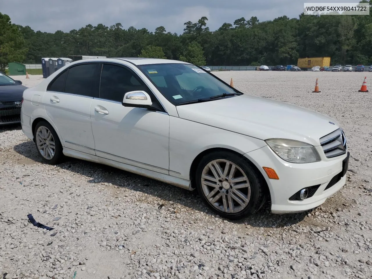 2009 Mercedes-Benz C 300 VIN: WDDGF54XX9R041722 Lot: 57498414