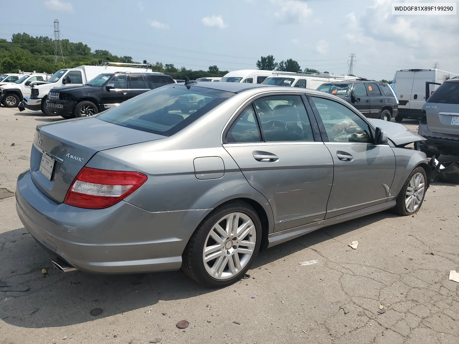 2009 Mercedes-Benz C 300 4Matic VIN: WDDGF81X89F199290 Lot: 62270714