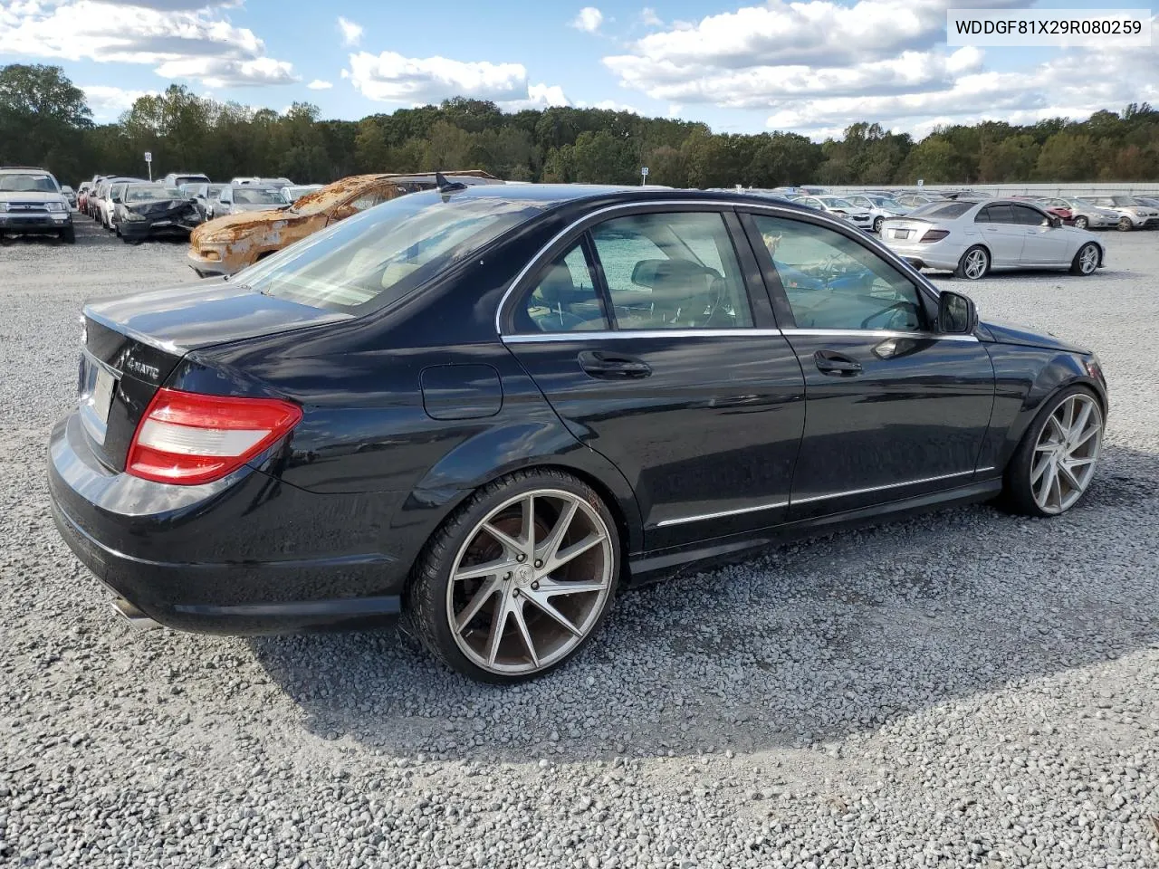 2009 Mercedes-Benz C 300 4Matic VIN: WDDGF81X29R080259 Lot: 76609084