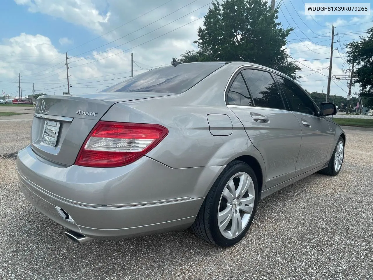 2009 Mercedes-Benz C 300 4Matic VIN: WDDGF81X39R079265 Lot: 80353814