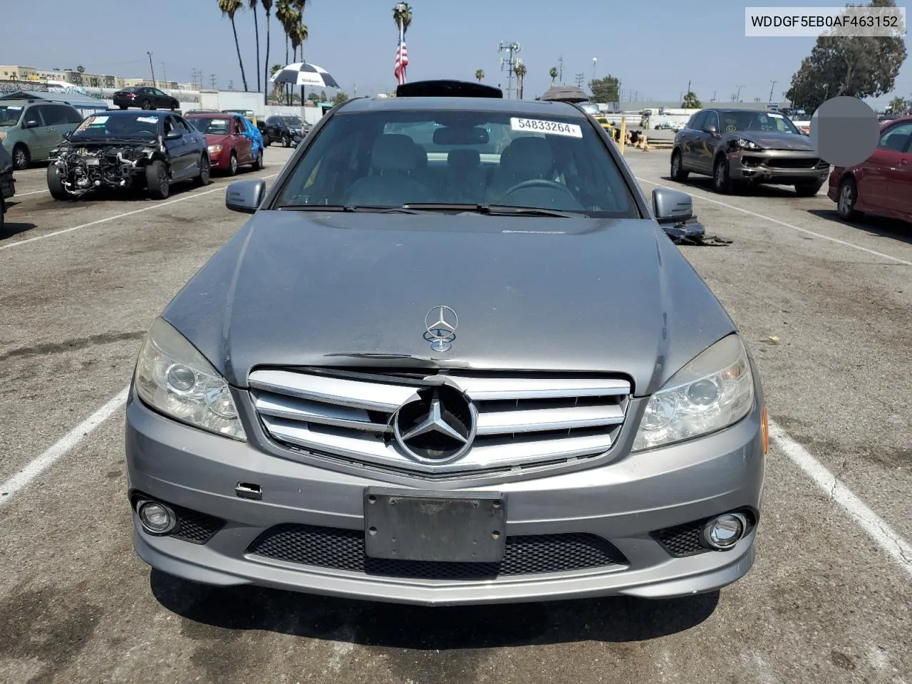 2010 Mercedes-Benz C 300 VIN: WDDGF5EB0AF463152 Lot: 54833264