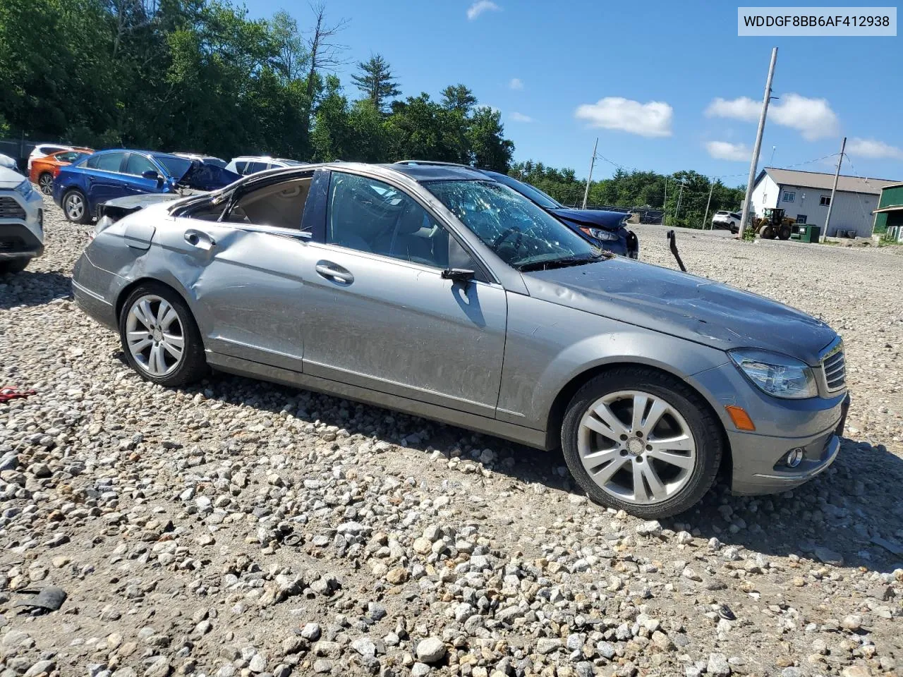 2010 Mercedes-Benz C 300 4Matic VIN: WDDGF8BB6AF412938 Lot: 58164174