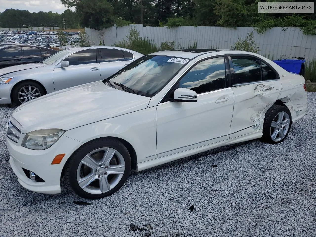 2010 Mercedes-Benz C 300 VIN: WDDGF5EB4AR120472 Lot: 62002974