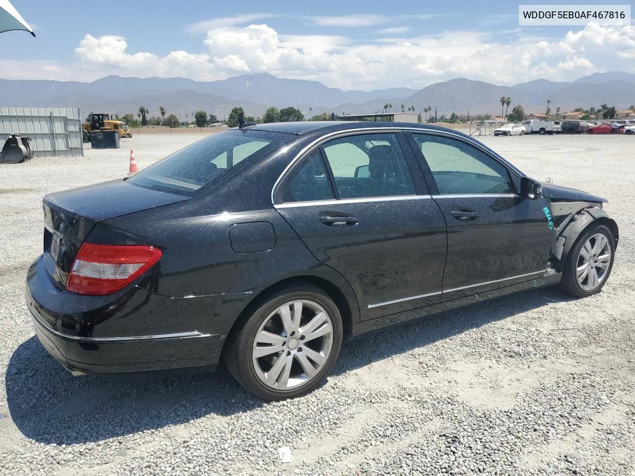 2010 Mercedes-Benz C 300 VIN: WDDGF5EB0AF467816 Lot: 62646724