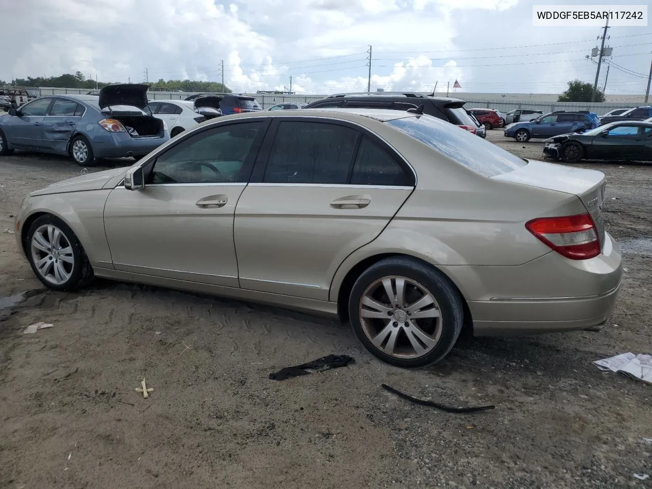 WDDGF5EB5AR117242 2010 Mercedes-Benz C 300