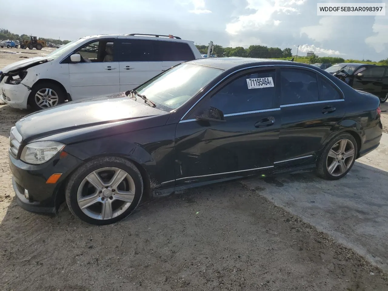 2010 Mercedes-Benz C 300 VIN: WDDGF5EB3AR098397 Lot: 71195464