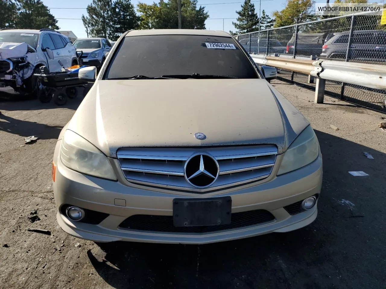 2010 Mercedes-Benz C 300 4Matic VIN: WDDGF8BB1AF427069 Lot: 72962544