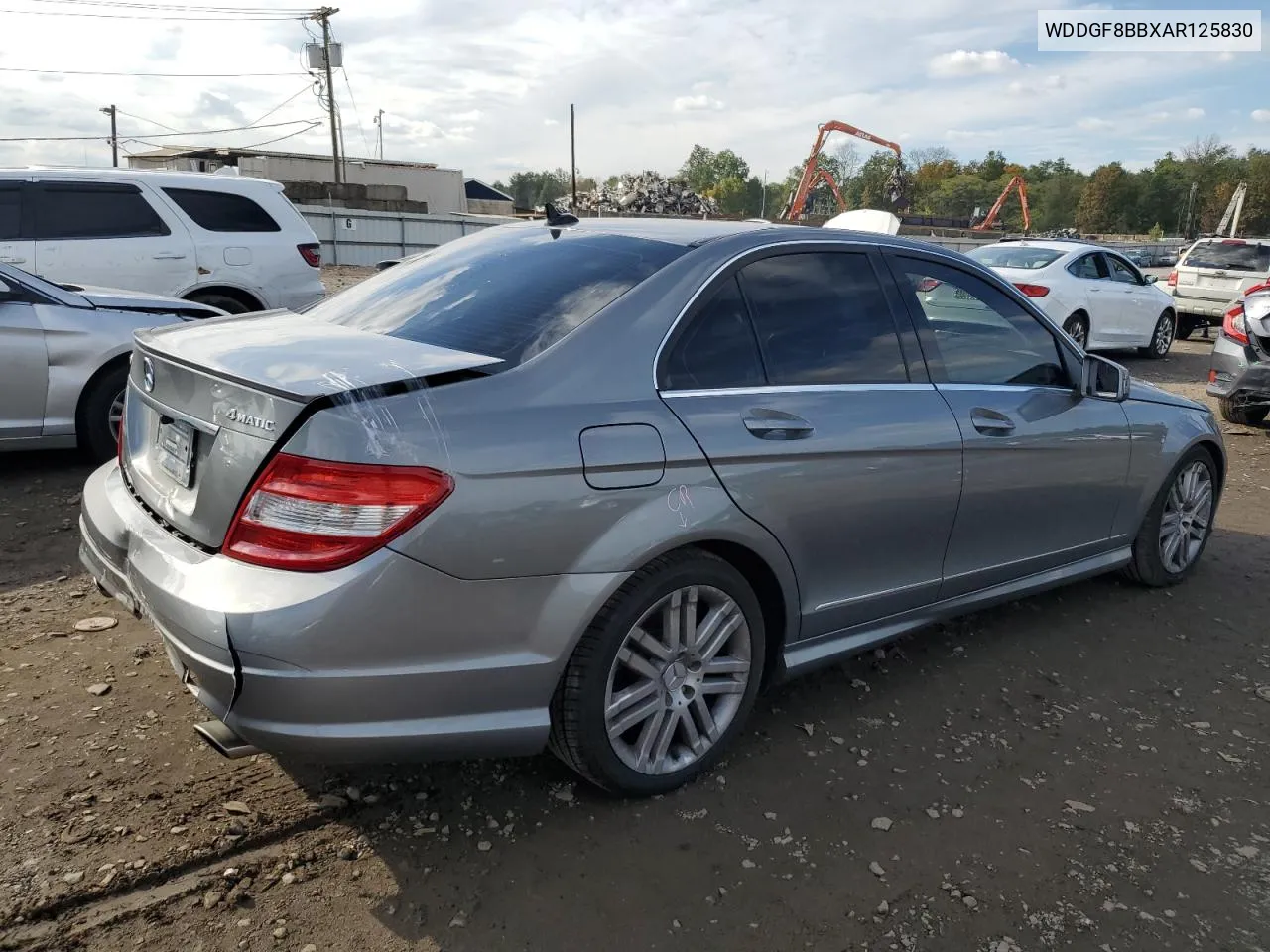 2010 Mercedes-Benz C 300 4Matic VIN: WDDGF8BBXAR125830 Lot: 73505764