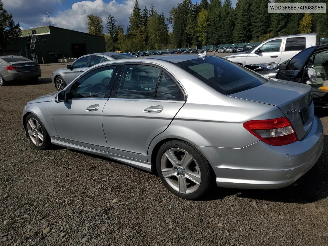 2010 Mercedes-Benz C 300 VIN: WDDGF5EB7AR088956 Lot: 74037974