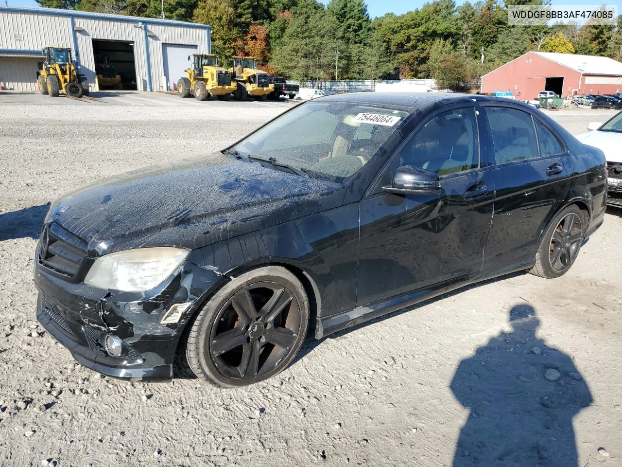 2010 Mercedes-Benz C 300 4Matic VIN: WDDGF8BB3AF474085 Lot: 75446064