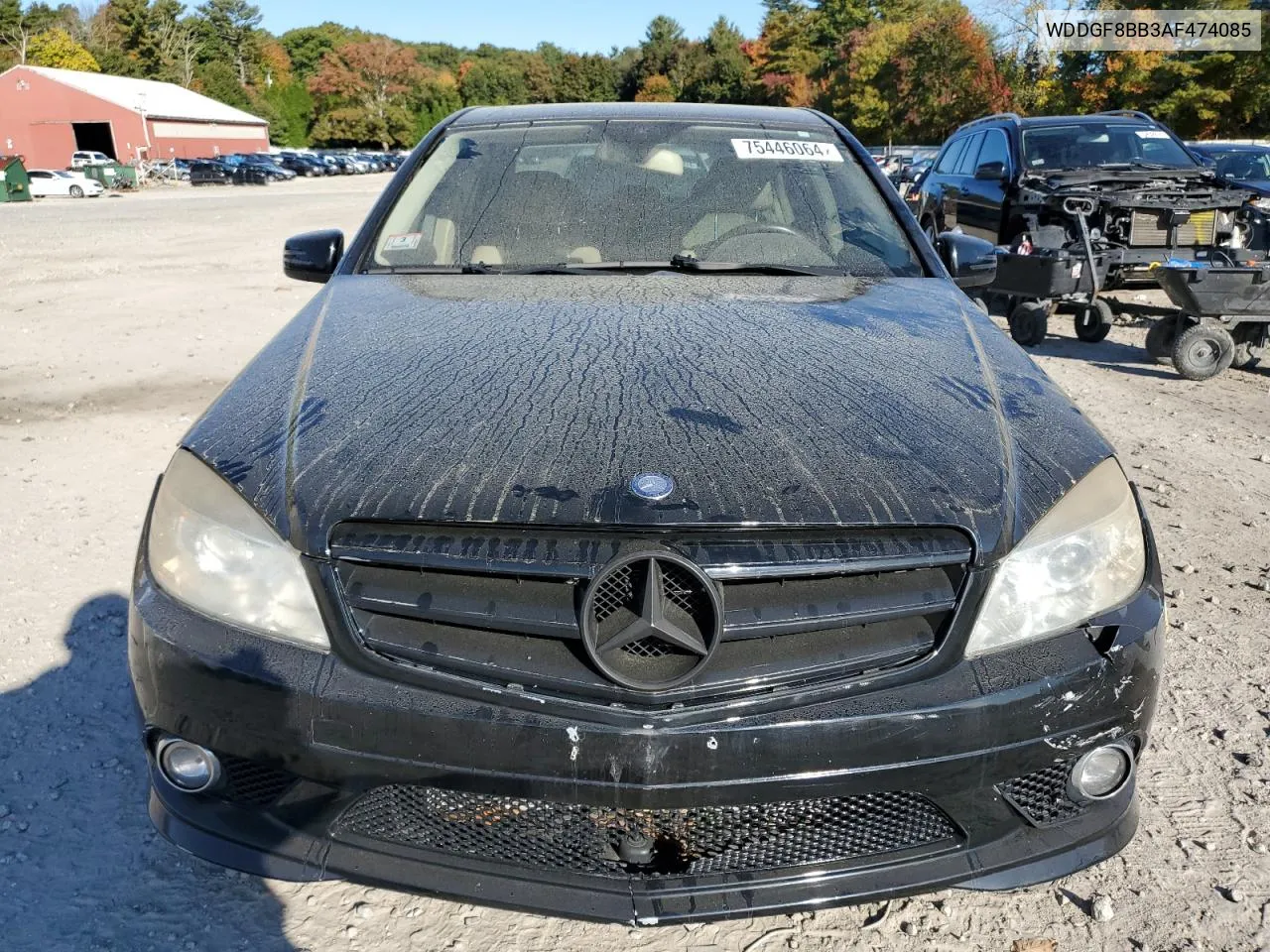 2010 Mercedes-Benz C 300 4Matic VIN: WDDGF8BB3AF474085 Lot: 75446064