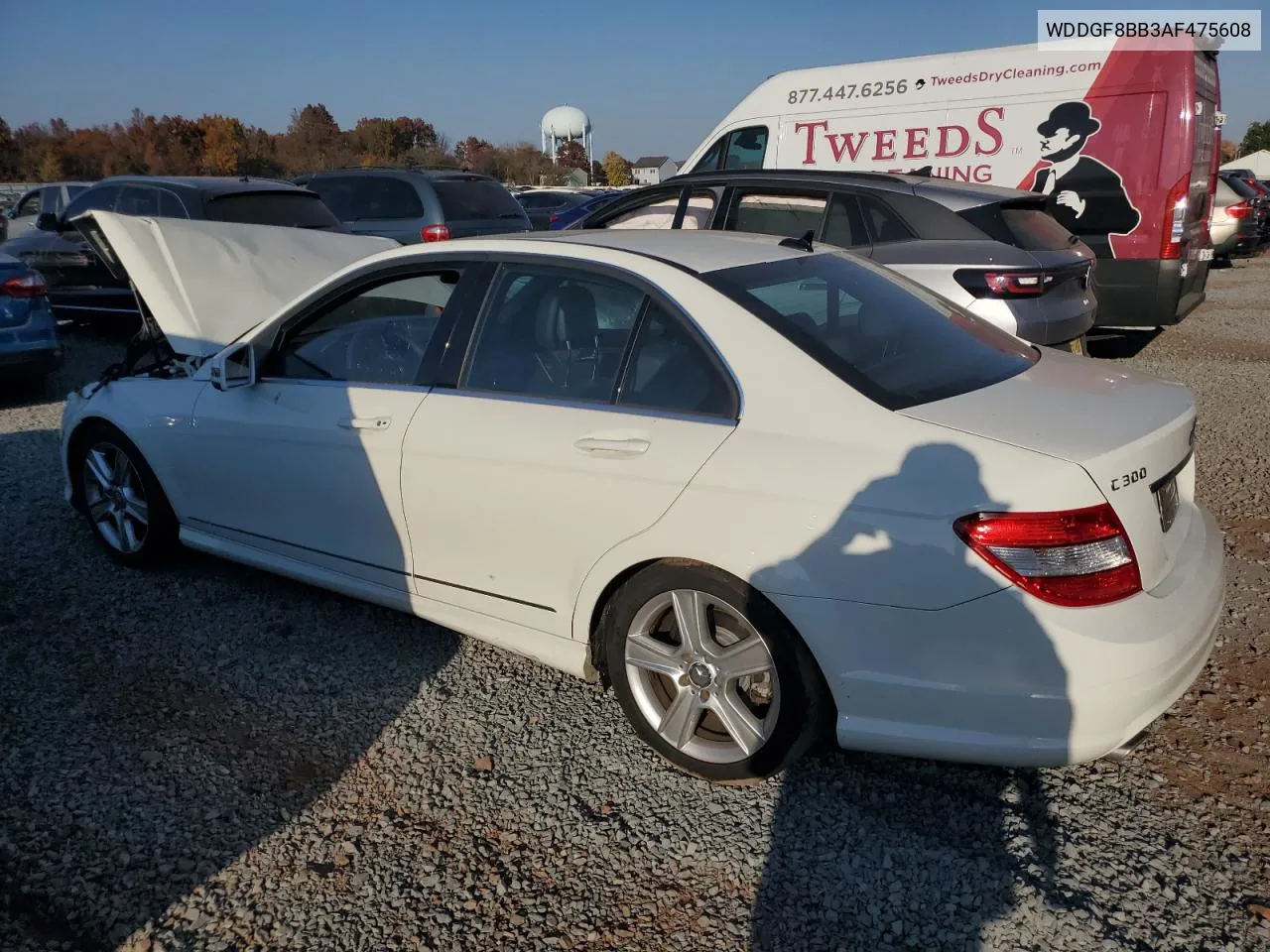 2010 Mercedes-Benz C 300 4Matic VIN: WDDGF8BB3AF475608 Lot: 77073084