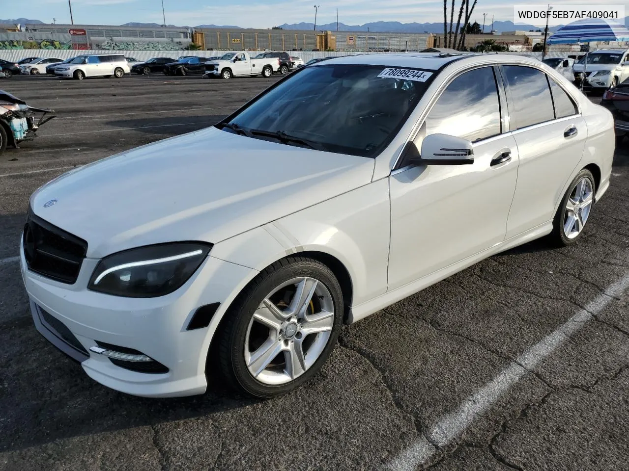 2010 Mercedes-Benz C 300 VIN: WDDGF5EB7AF409041 Lot: 78099244